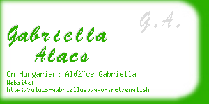gabriella alacs business card